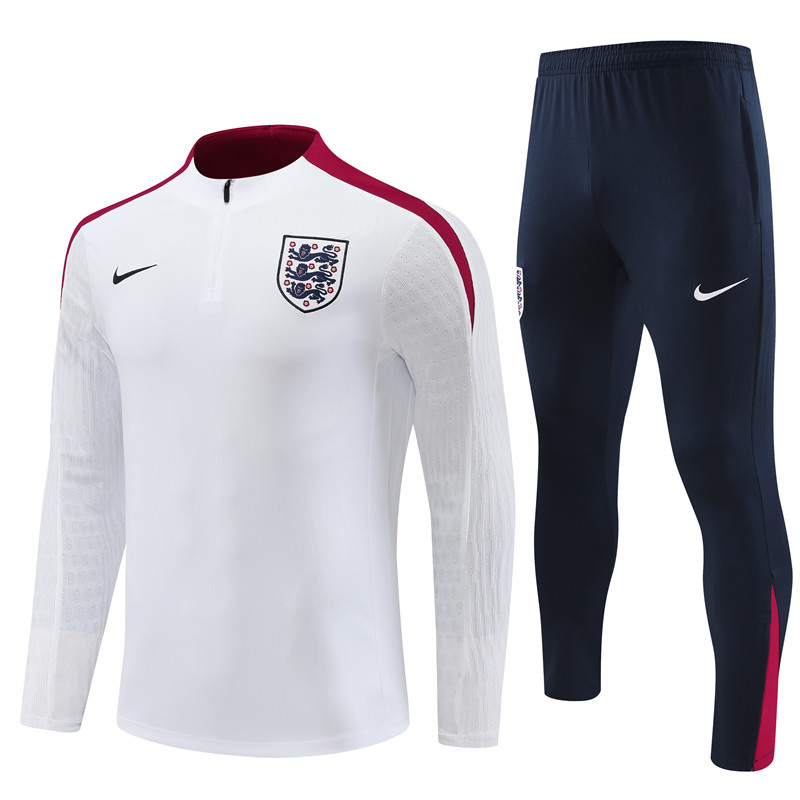 AAA Quality England 24/25 Tracksuit - White/Red